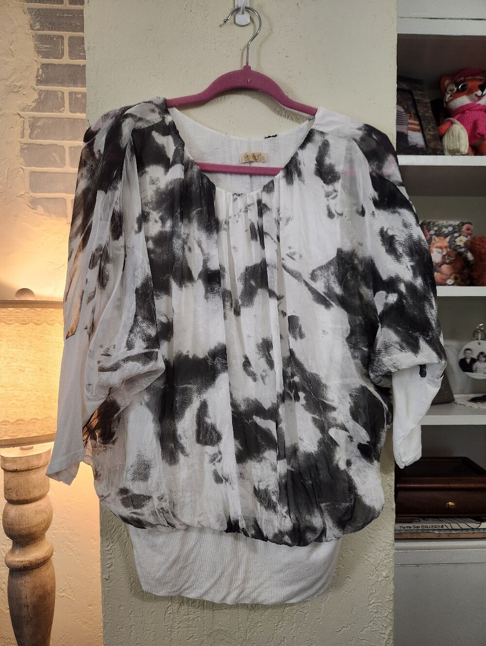 Giusy Made In Italy Silk Top Size Small